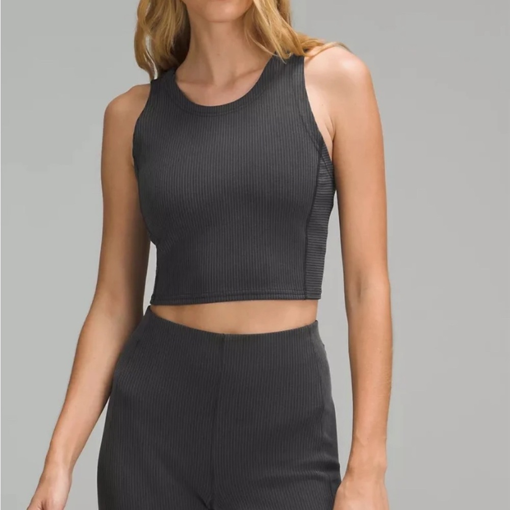 Lululemon Ribbed Softstreme Cropped Tank Top, Size 4